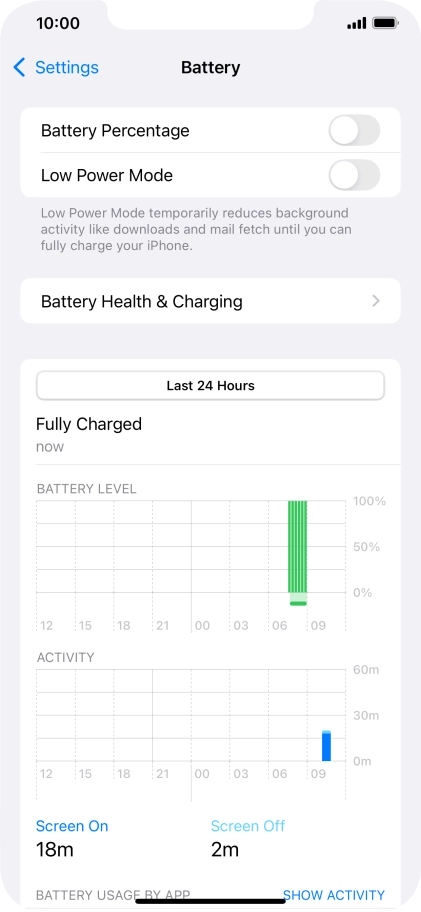 Press Battery Health & Charging.