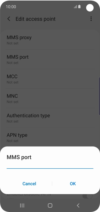 Key in 8080 and press OK.