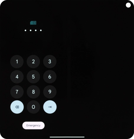 If you're asked to key in your PIN, do so and press arrow right.