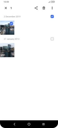 Press the required pictures or video clips.