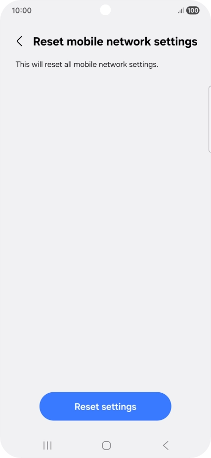 Press Reset settings.