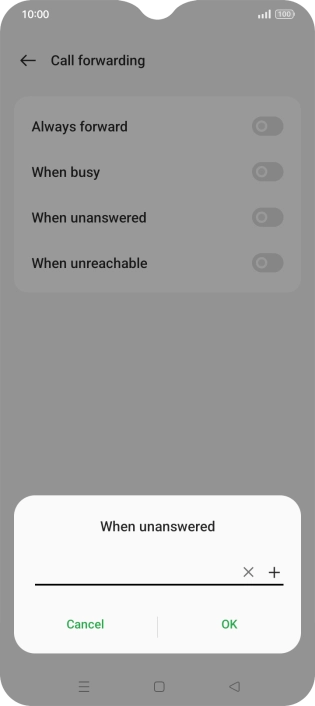 Key in +61414121121 and press the confirm icon.