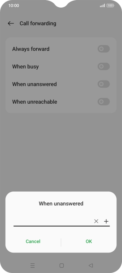 Key in +61414121121 and press the confirm icon.