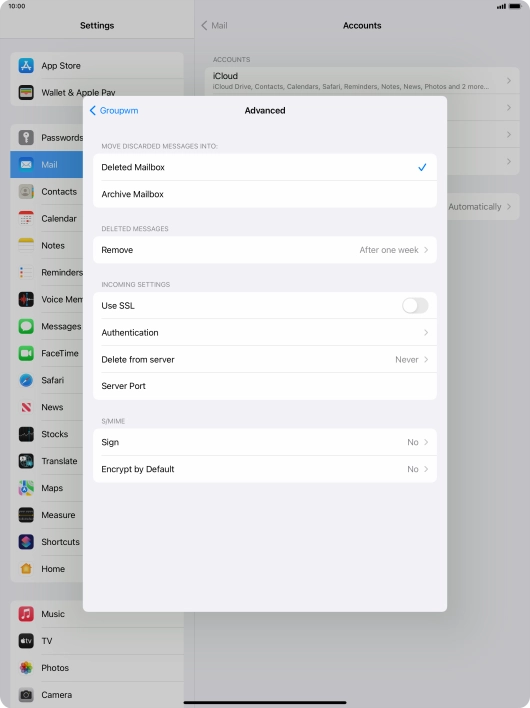 Press Authentication.