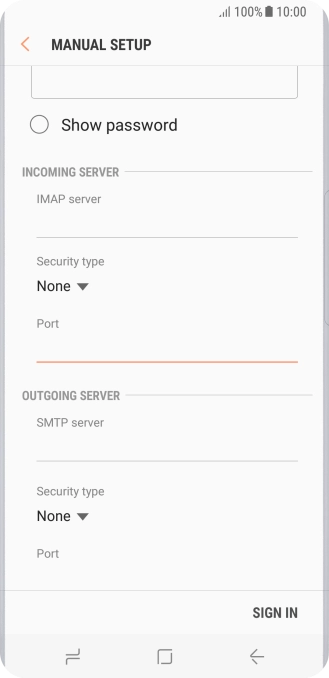 Press the field below 