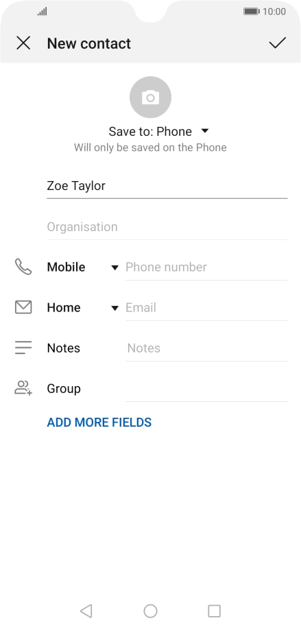 Press Phone number and key in the required phone number.