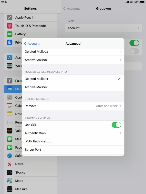 Press the indicator next to 
