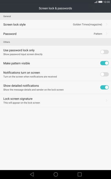 Press Password and key in the current lock code.