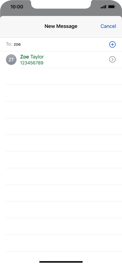 Press the required contact.