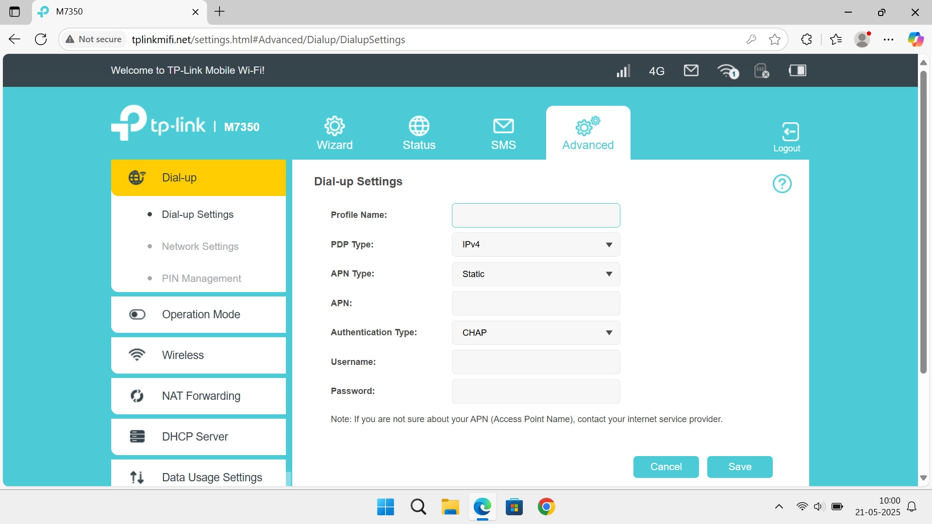 Click the field next to 