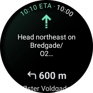 Follow the instructions on the screen to navigate to the selected destination.