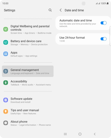 Press the Home key to return to the home screen.