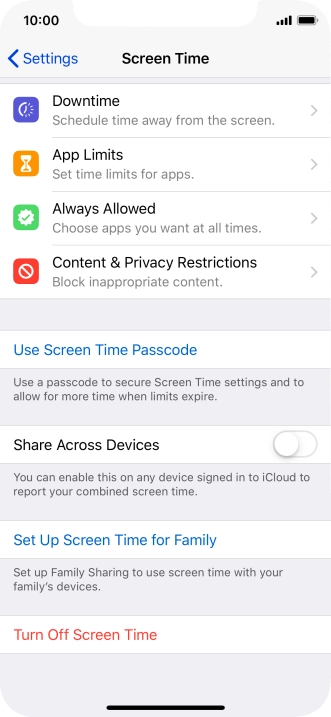 Press the indicator next to 