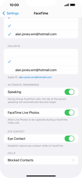 Press the indicator next to 