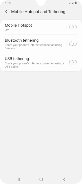 Press Mobile Hotspot.