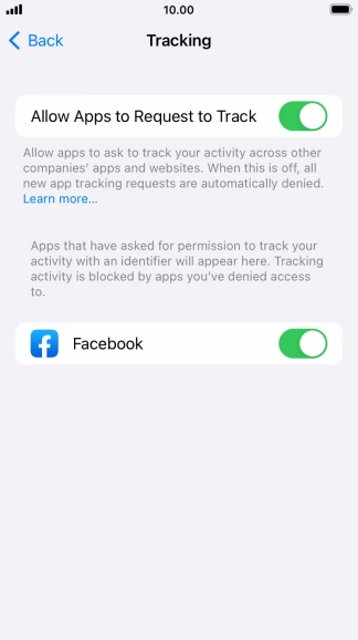 Press the indicator next to 