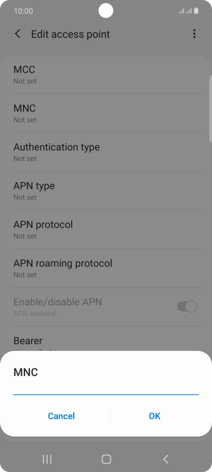 Key in 03 and press OK.