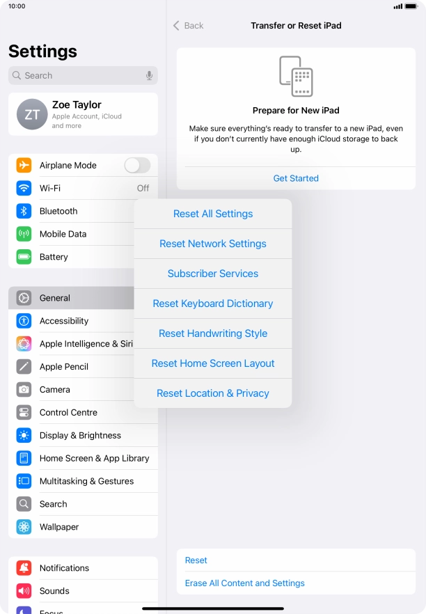 Press Reset Network Settings.