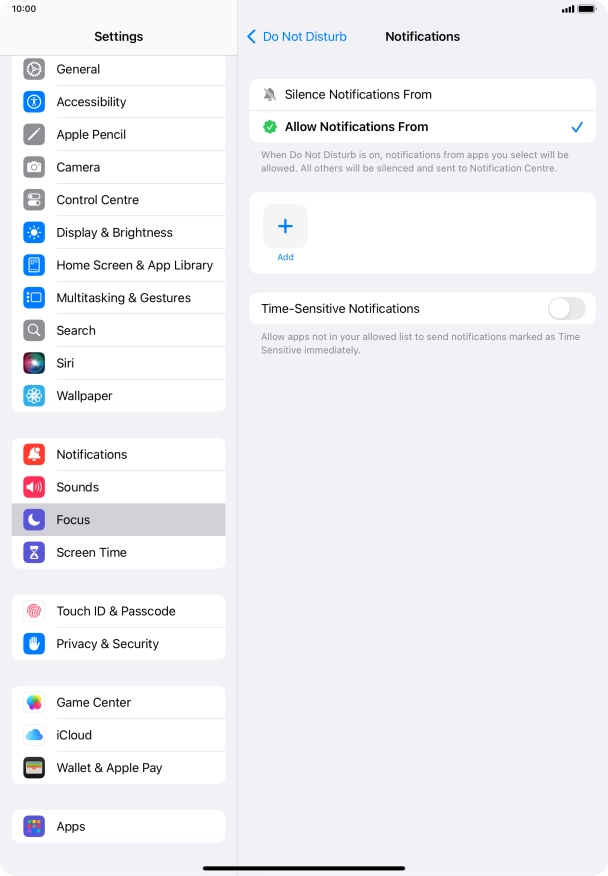 Press the indicator next to 