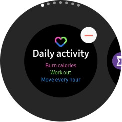 Press the remove widget icon.