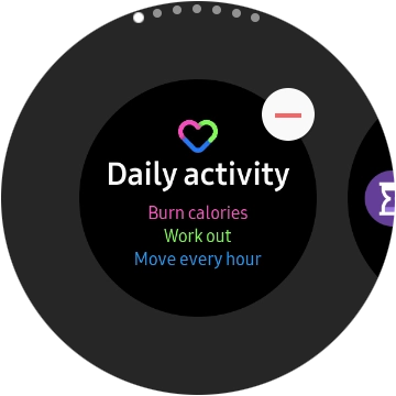 Press the remove widget icon.