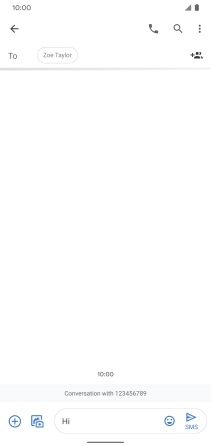 Press the send icon when you've finished your text message.