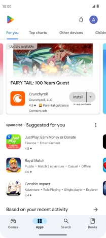 Press the profile icon.