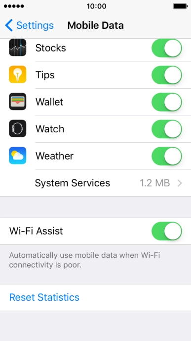Press the indicator next to 