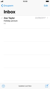 Press the new email message icon.