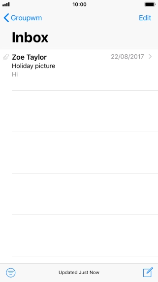 Press the new email message icon.