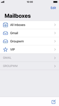 Press the required email account.