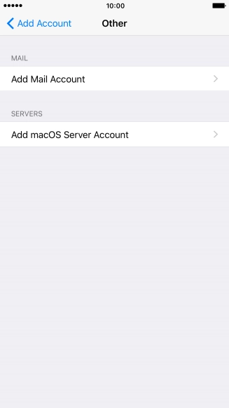 Press Add Mail Account.