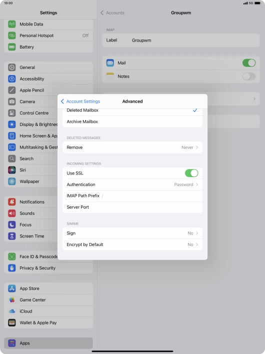 Press Authentication.