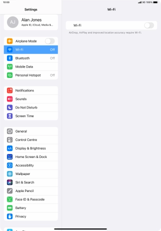 Press the indicator next to 