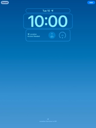 To customise the way the lock screen date is displayed, press the date widget and follow the instructions on the screen to select the required widget display mode.