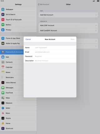 Press Name and key in the required sender name.