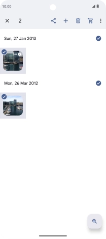 Press the share icon.