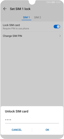 Key in your PIN and press OK.