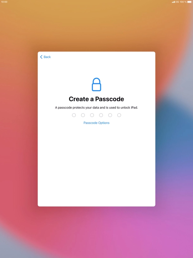 Press Passcode Options.