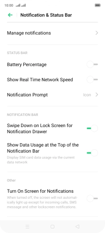Press Manage notifications.