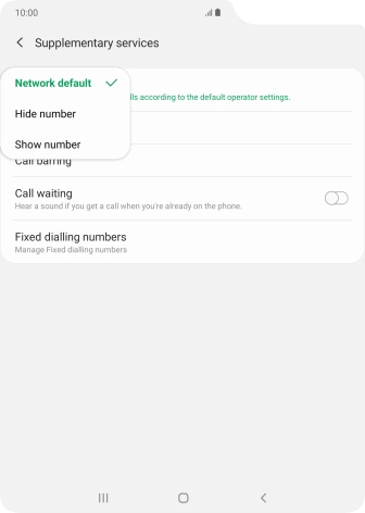 Press Show number to turn on caller identification.