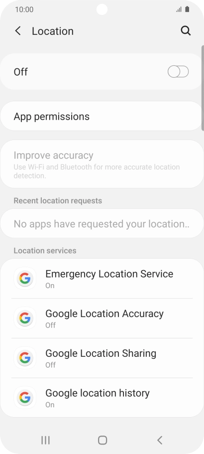 Press the indicator to turn the function on or off.