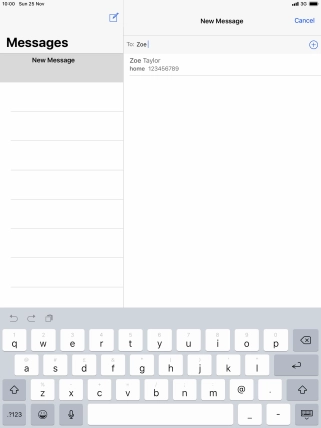 Press the required contact.