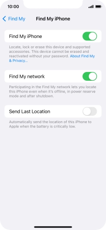 Press the indicator next to 
