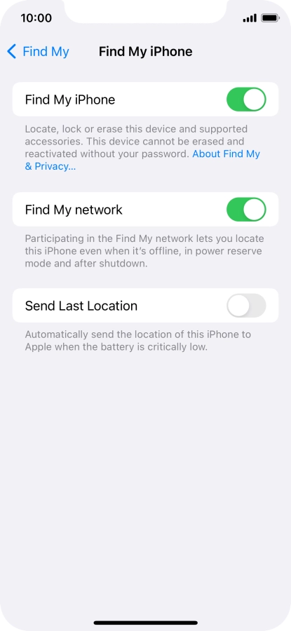 Press the indicator next to 
