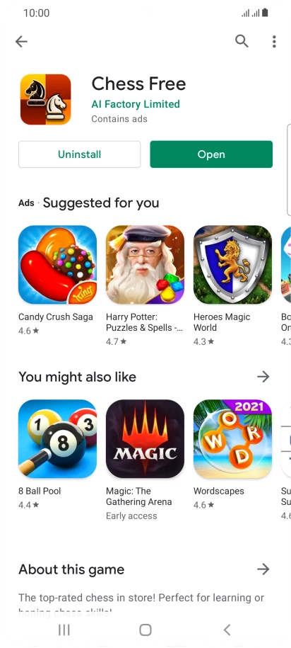 Press the Home key to return to the home screen.