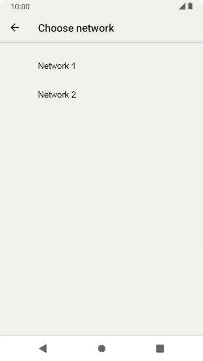 Press the required network.