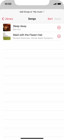Go to the required category and press the required audio file.