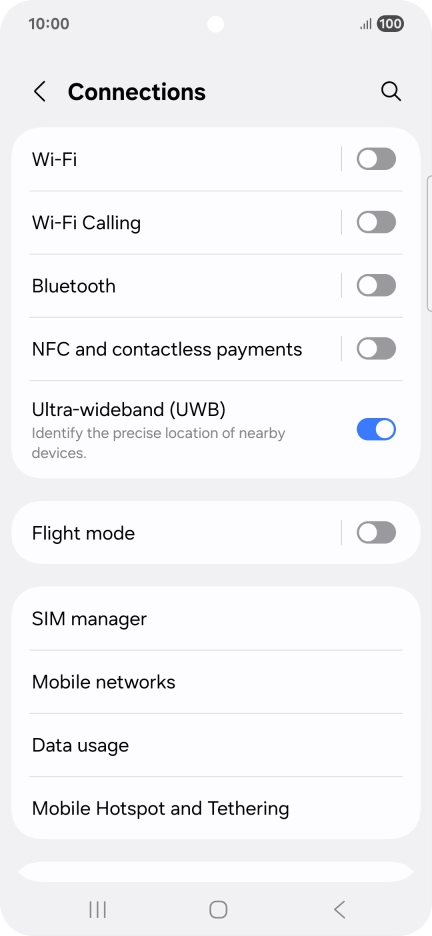Press Mobile networks.