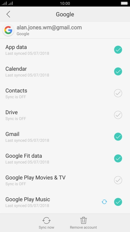 Press the field next to 